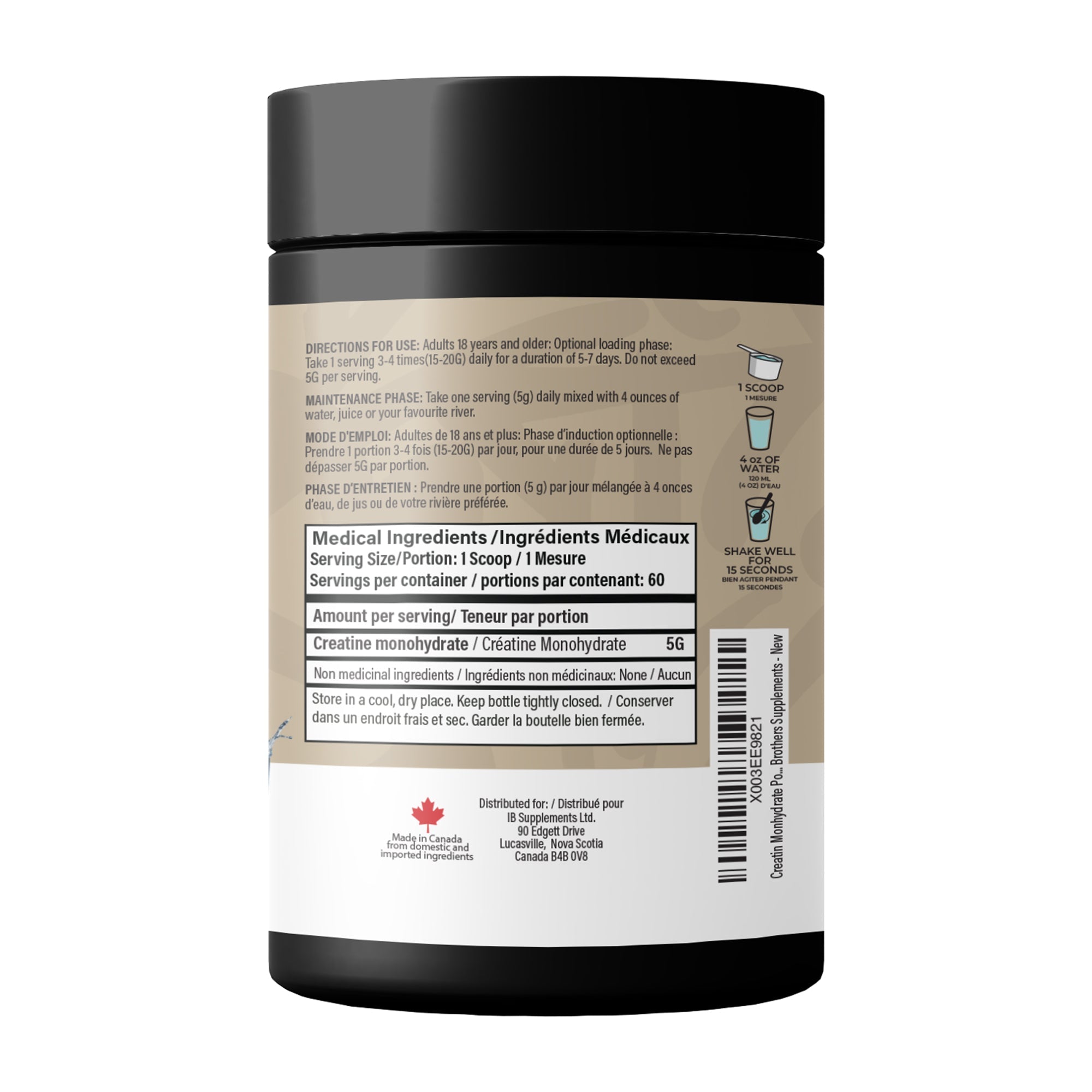 Creatine Monohydrate Iron Brothers Supplements | Canada